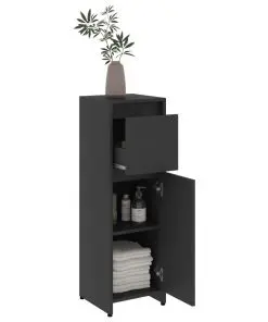 vidaXL 4 Piece Bathroom Furniture Set Grey Chipboard
