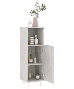vidaXL 4 Piece Bathroom Furniture Set Concrete Grey Chipboard