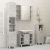 vidaXL 4 Piece Bathroom Furniture Set Concrete Grey Chipboard