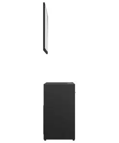 vidaXL 3 Piece Bathroom Furniture Set Black Chipboard