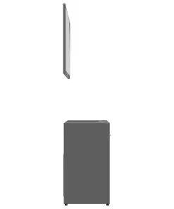 vidaXL 3 Piece Bathroom Furniture Set Grey Chipboard