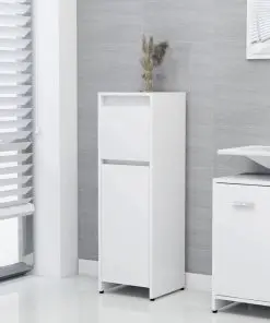 vidaXL 3 Piece Bathroom Furniture Set White Chipboard