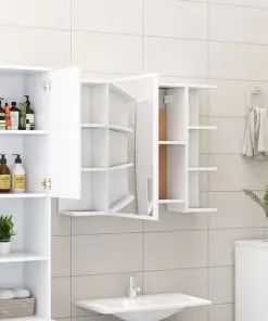 vidaXL 3 Piece Bathroom Furniture Set White Chipboard