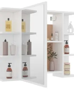 vidaXL 3 Piece Bathroom Furniture Set White Chipboard