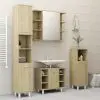 vidaXL 3 Piece Bathroom Furniture Set Sonoma Oak Chipboard