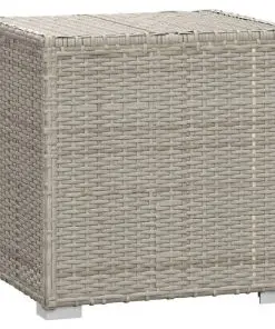 vidaXL 3 Piece Garden Sun Loungers with Tea Table Poly Rattan Grey