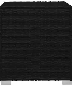 vidaXL 3 Piece Garden Sun Loungers with Tea Table Poly Rattan Black