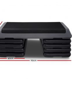 Everfit Aerobic Step Exercise Stepper Risers Gym Cardio Fitness 5 Level Bench