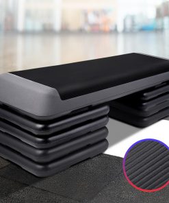 Everfit Aerobic Step Exercise Stepper Risers Gym Cardio Fitness 5 Level Bench