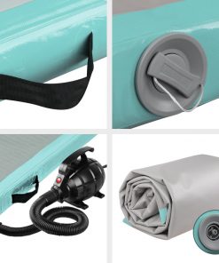 Everfit GoFun 3X1M Inflatable Air Track Mat with Pump Tumbling Gymnastics Green