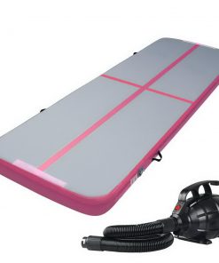 Everfit GoFun 3X1M Inflatable Air Track Mat with Pump Tumbling Gymnastics Pink