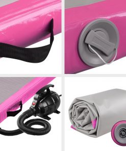 Everfit GoFun 3X1M Inflatable Air Track Mat with Pump Tumbling Gymnastics Pink