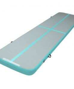 Everfit 3m x 1m Air Track Mat Gymnastic Tumbling Mint Green and Grey Everfit 3m x 1m Air Track Mat Gymnastic Tumbling Mint Green and Grey