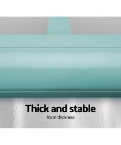 Everfit 3m x 1m Air Track Mat Gymnastic Tumbling Mint Green and Grey