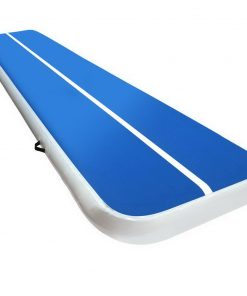 4m x 1m Inflatable Air Track Mat 20cm Thick Gymnastic Tumbling Blue And White