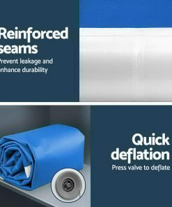 4m x 1m Inflatable Air Track Mat 20cm Thick Gymnastic Tumbling Blue And White