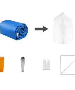 Everfit 4X1M Inflatable Air Track Mat 20CM Thick with Pump Tumbling Gymnastics Blue