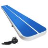 Everfit 5X1M Inflatable Air Track Mat 20CM Thick with Pump Tumbling Gymnastics Blue Everfit 5X1M Inflatable Air Track Mat 20CM Thick with Pump Tumbling Gymnastics Blue