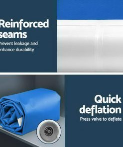 6m x 1m Inflatable Air Track Mat 20cm Thick Gymnastic Tumbling Blue And White