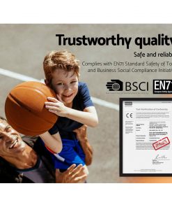 Everfit 2.1M Adjustable Portable Basketball Stand Hoop System Rim Black