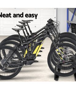 Portable Bike 4 Parking Rack Bicycle Instant Storage Stand - Black