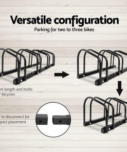Portable Bike 4 Parking Rack Bicycle Instant Storage Stand - Black