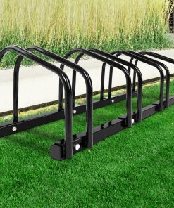 Portable Bike 4 Parking Rack Bicycle Instant Storage Stand - Black
