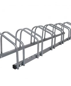 1 – 6 Bike Floor Parking Rack Instant Storage Stand Bicycle Cycling Portable Racks Silver
