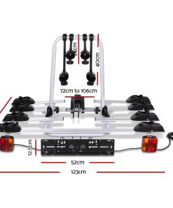 Giantz Tow Ball Car Mount - Black & Silver