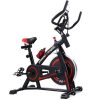 Spin Exercise Bike Flywheel Fitness Commercial Home Workout Gym Machine Bonus Phone Holder Black Spin Exercise Bike Flywheel Fitness Commercial Home Workout Gym Machine Bonus Phone Holder Black