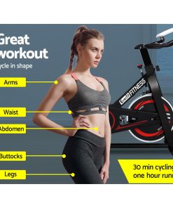 Everfit Spin Exercise Bike Cycling Fitness Commercial Home Workout Gym Black