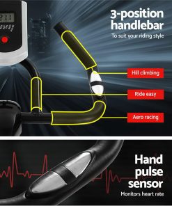 Everfit Spin Exercise Bike Cycling Fitness Commercial Home Workout Gym Black