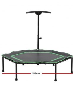 Everfit 50" Mini Trampoline Rebounder Handrail Fitness Exercise Jogger Cardio Workout