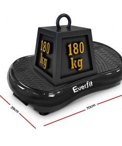 Everfit Vibration Machine Plate Platform Body Shaper Home Gym Fitness Black