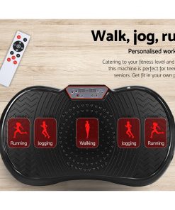 Everfit Vibration Machine Plate Platform Body Shaper Home Gym Fitness Black