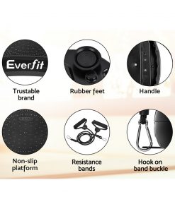 Everfit Vibration Machine Plate Platform Body Shaper Home Gym Fitness Black