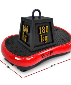 Everfit Vibration Machine Plate Platform Body Shaper Home Gym Fitness Red