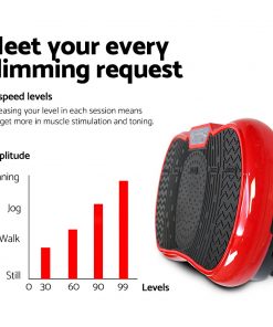 Everfit Vibration Machine Plate Platform Body Shaper Home Gym Fitness Red