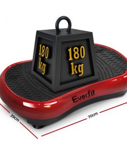 Everfit Vibration Machine Plate Platform Body Shaper Home Gym Fitness Maroon