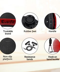 Everfit Vibration Machine Plate Platform Body Shaper Home Gym Fitness Maroon