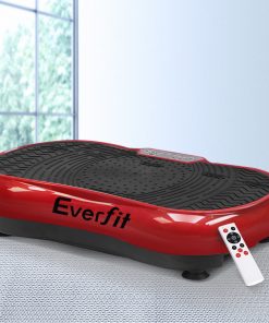 Everfit Vibration Machine Plate Platform Body Shaper Home Gym Fitness Maroon