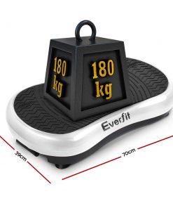 Everfit Vibration Machine Plate Platform Body Shaper Home Gym Fitness White