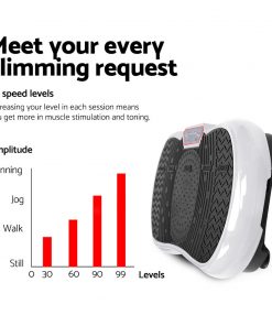 Everfit Vibration Machine Plate Platform Body Shaper Home Gym Fitness White