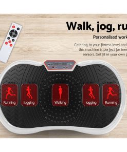 Everfit Vibration Machine Plate Platform Body Shaper Home Gym Fitness White