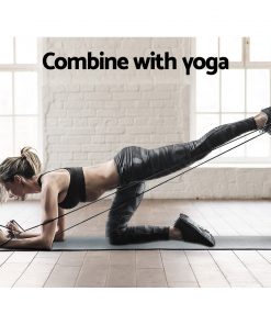 11 PCS Resistance Bands Set Yoga Pilates Abs Exercise Fitness Tube Workout Band