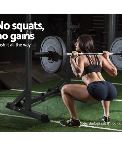 Everfit Squat Rack Pair Fitness Weight Lifting Gym Exercise Barbell Stand