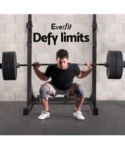 Everfit Squat Rack Pair Fitness Weight Lifting Gym Exercise Barbell Stand