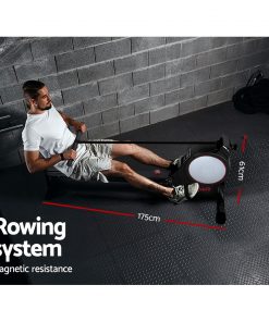 Everfit Magnetic Rowing Exercise Machine Rower Resistance Cardio Fitness Gym