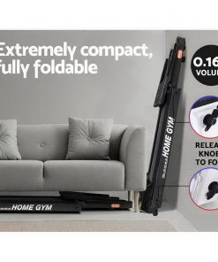 Everfit Electric Treadmill Home Gym Exercise Running Machine Fitness Equipment Compact Fully Foldable 420mm Belt Black