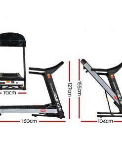 Everfit Electric Treadmill 45cm Incline Running Home Gym Fitness Machine Black